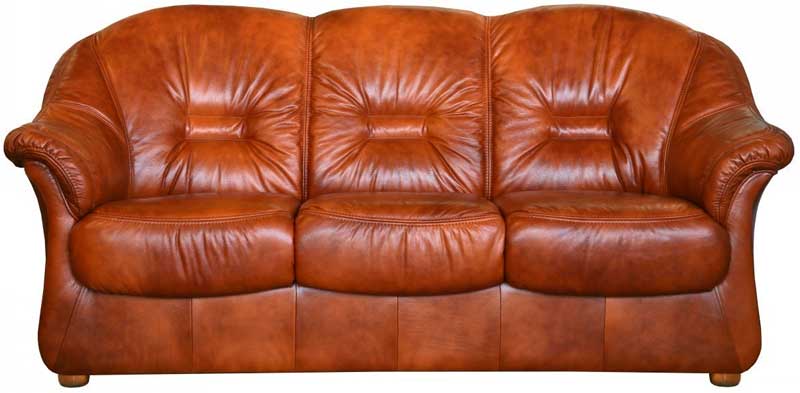 Трехместный диван-кровать «Омега» в коже